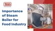 Importance of Steam Boiler for Food Industry